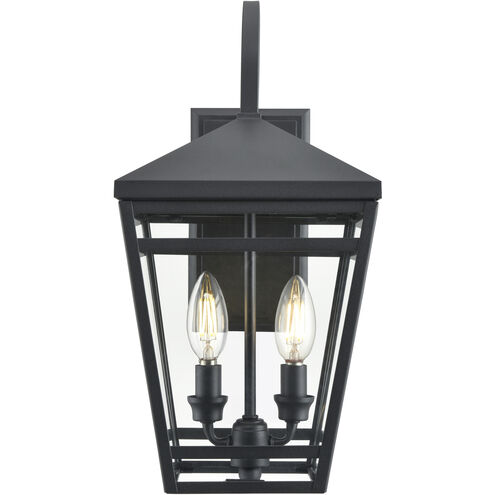 Seager 2 Light 16.13 inch Textured Black Outdoor Wall Sconce